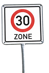 Image showing road signs zone 30.