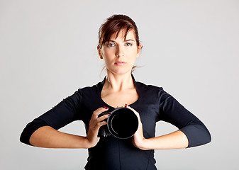 Image showing Female Photographer