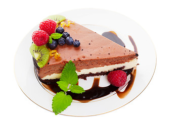 Image showing Chocolate cheese cake