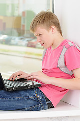 Image showing teenager with laptop