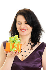 Image showing woman with gift