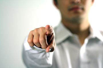 Image showing Businessman pointing