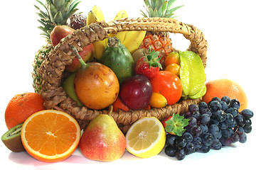 Image showing Fruit mix in the basket