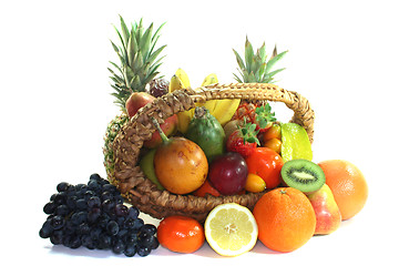 Image showing Fruit mix in the basket