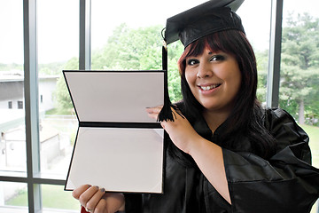 Image showing Graduate with Her Diploma