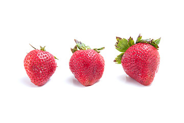 Image showing Three Ripe Strawberries