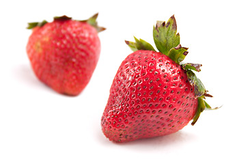 Image showing Two Ripe Strawberries