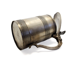 Image showing Old metal mug