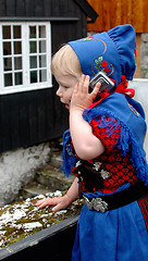 Image showing Child on the phone