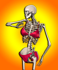 Image showing Skeleton In A Bikini 