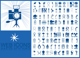 Image showing Blue icons