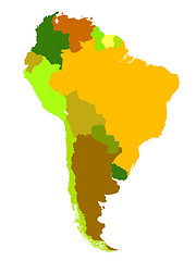 Image showing South America map