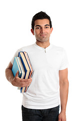 Image showing Man at library, bookstore or student