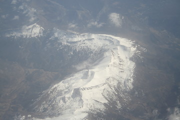 Image showing Snow covered mountain chain
