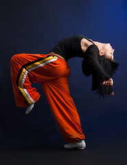 Image showing Modern style dancer woman performing