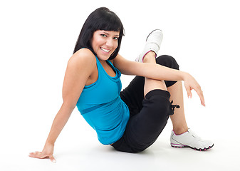 Image showing Woman rest after fitness