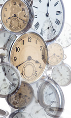 Image showing collage of old style clocks