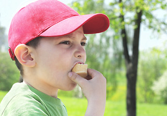 Image showing Boy with ice-cream