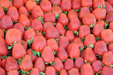 Image showing Closeup Strawberries on the Market