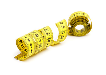 Image showing Yellow measuring tape