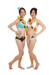 Image showing Two Chinese girls in lingerie.