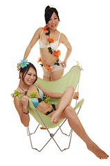 Image showing Two beautiful Chinese girls.