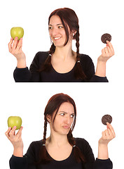 Image showing choosing between chocolate cookies