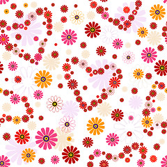 Image showing Seamless floral valentine pattern