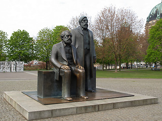 Image showing Marx-Engels Forum statue