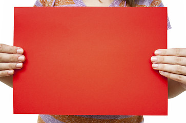 Image showing Red paper