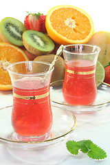 Image showing Fruit iced tea