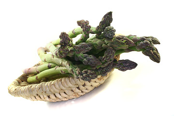 Image showing green asparagus in the basket