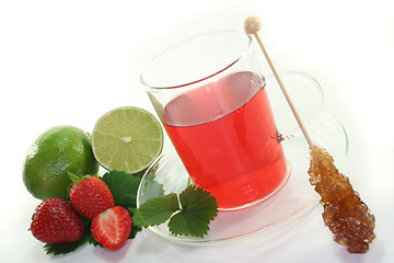 Image showing Strawberry lime tea