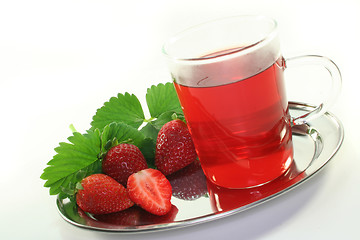 Image showing Strawberry tea