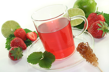 Image showing Strawberry lime tea