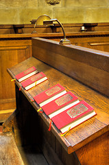 Image showing Detail of hymnal books