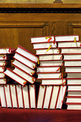 Image showing Hymnals and prayer books - stack