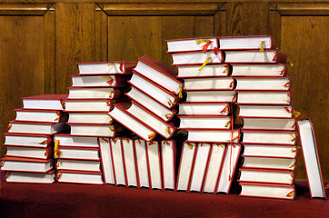 Image showing Hymnals and prayer books - stack