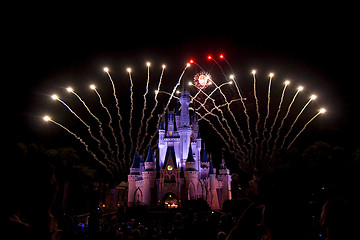 Image showing Disney fireworks