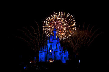 Image showing Disney fireworks