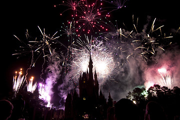 Image showing Disney fireworks