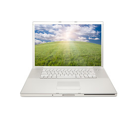 Image showing Silver Computer Laptop Isolated