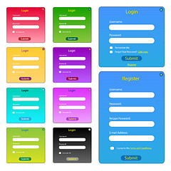 Image showing Colorful Web Forms