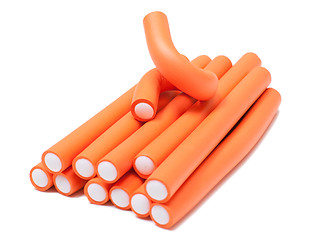 Image showing Orange curlers