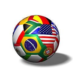 Image showing Soccer Ball Flags