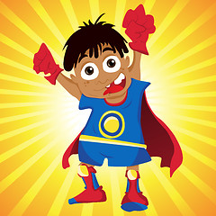 Image showing Black Super hero Boy. 