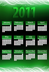 Image showing 2011 Glowing Neon Green Calendar. 