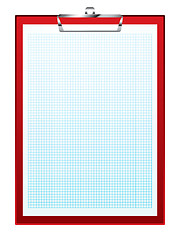 Image showing clip board graph paper