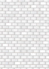 Image showing grunge white brick wall