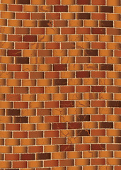 Image showing grunge brown brick wall